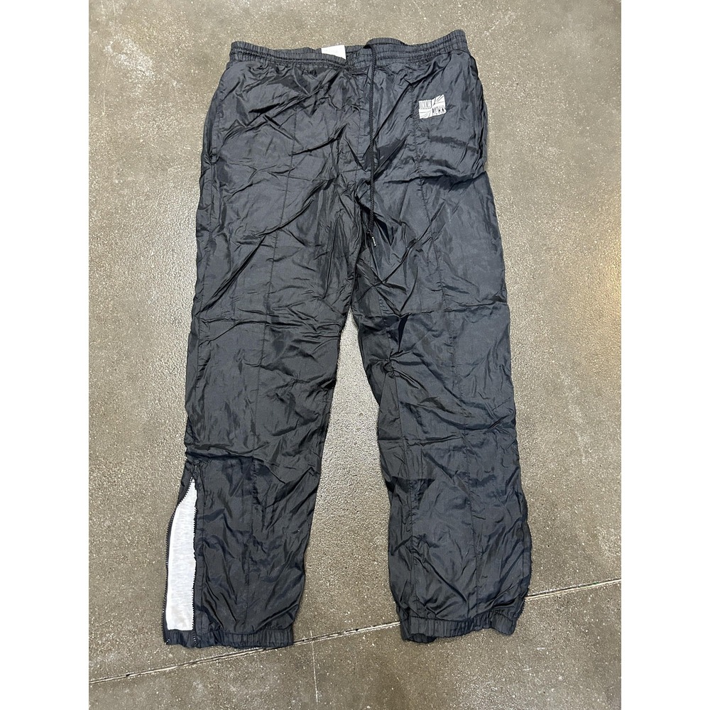 Vintage 80s‎ 90s Union Jacks Pants Mens Medium Black Track Joggers Windbreaker